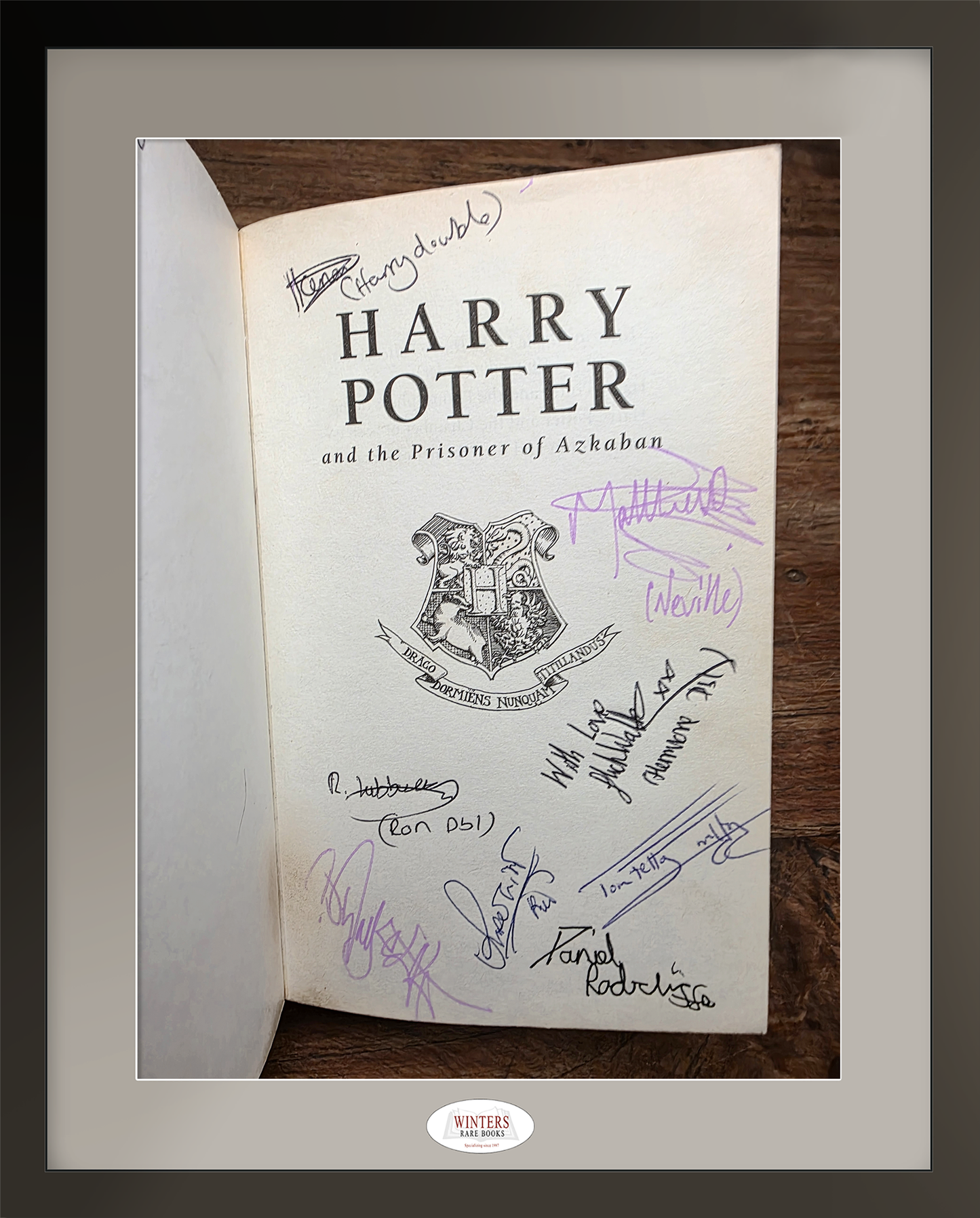 Harry Potter and the Prisoner of Azkaban - Signed by the main cast and stunt doubles