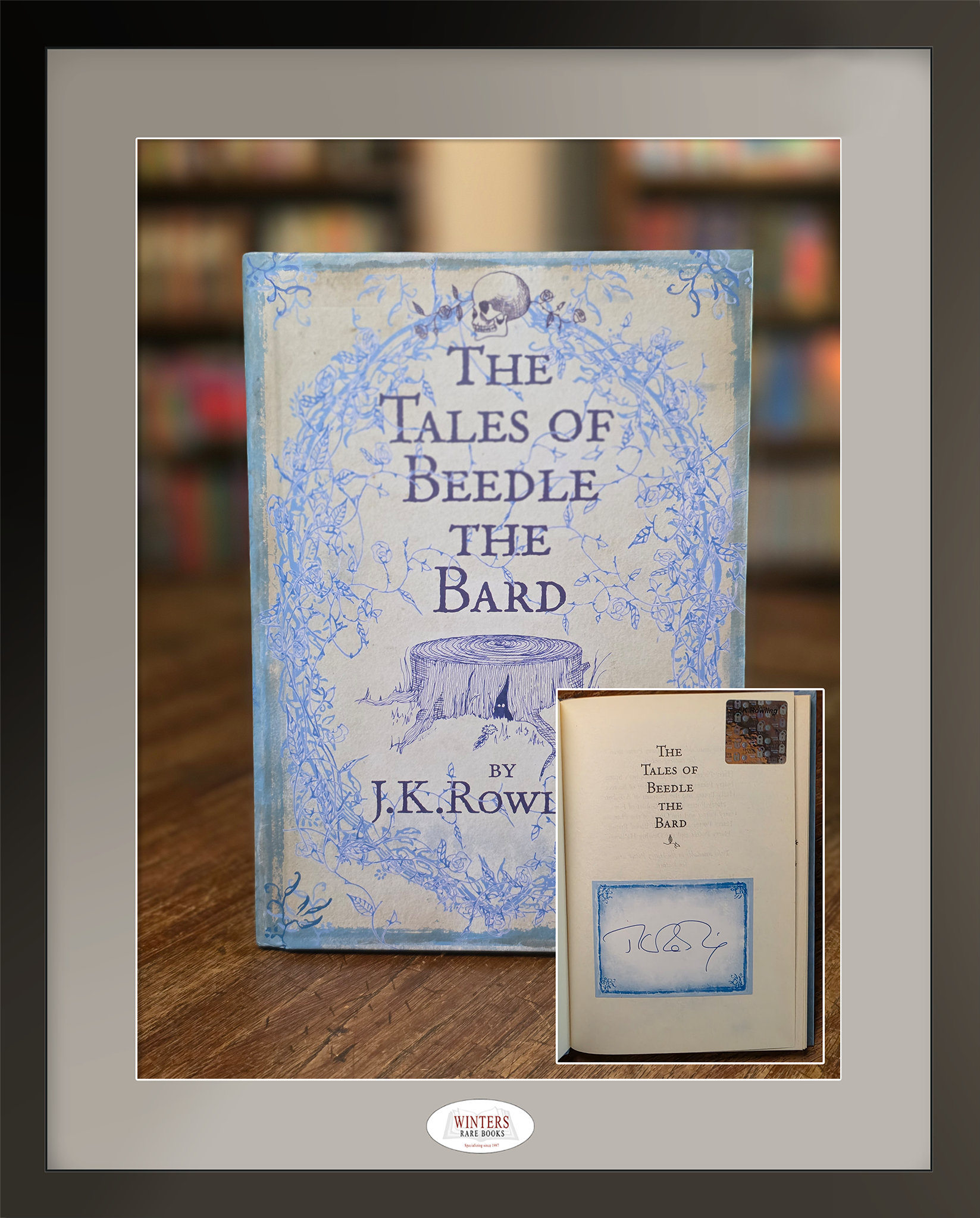 The Tales of Beedle the Bard signed on scarce bookplate