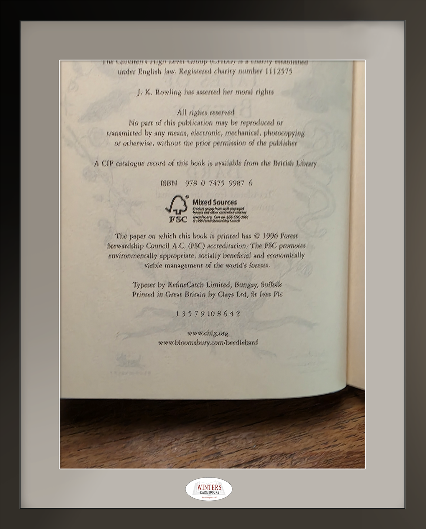 The Tales of Beedle the Bard – Signed on an extremely scarce Beedle the Bard bookplate