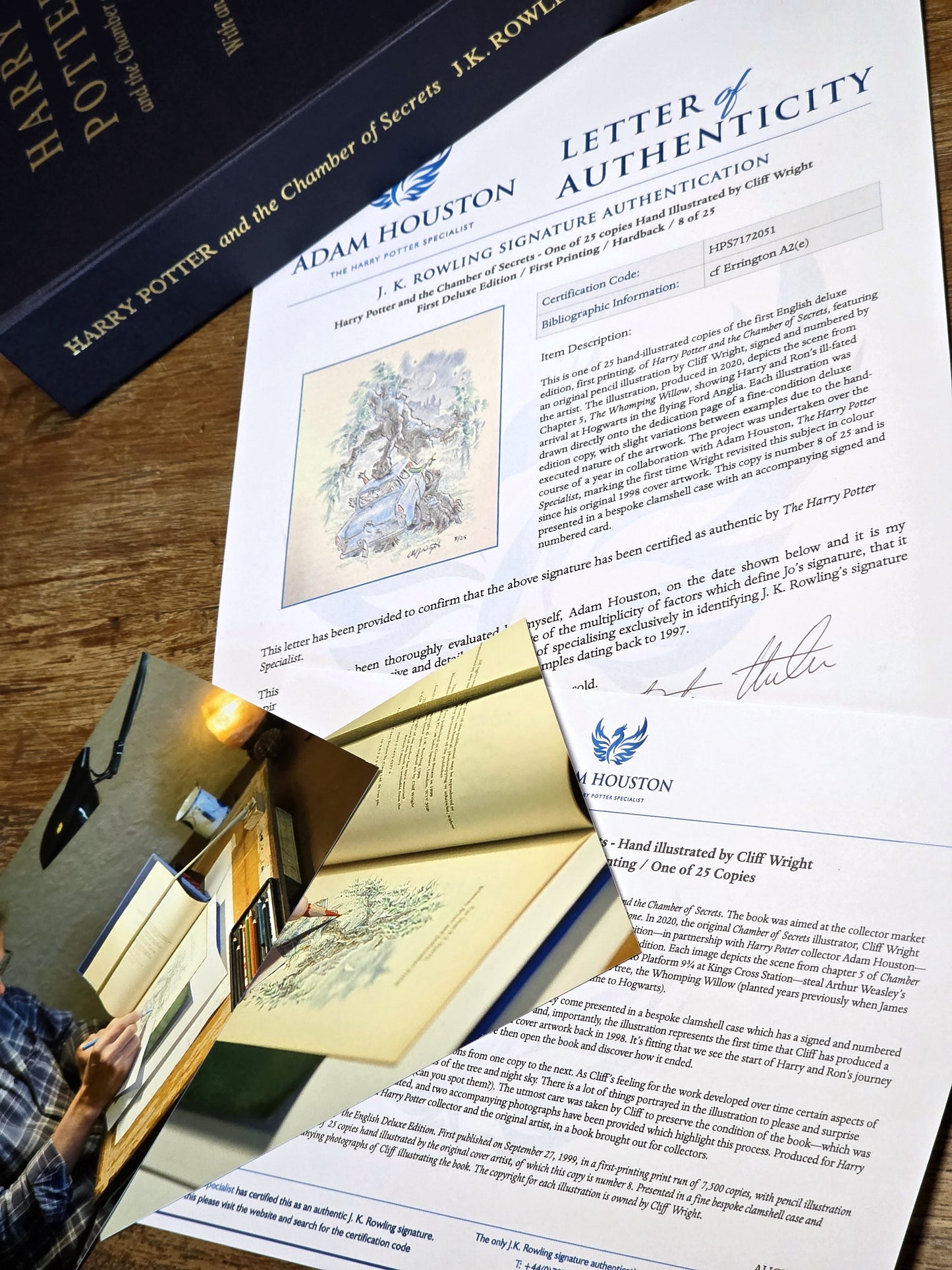 Harry Potter and the Chamber of Secrets – one of 25 hand-illustrated copies by Cliff Wright