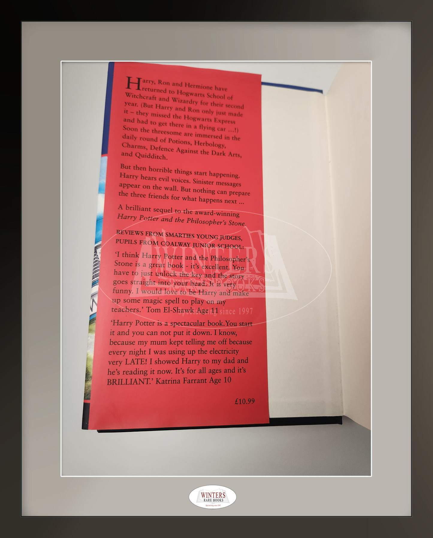 Harry Potter and the Chamber of Secrets - Near Pristine First Edition, First printing