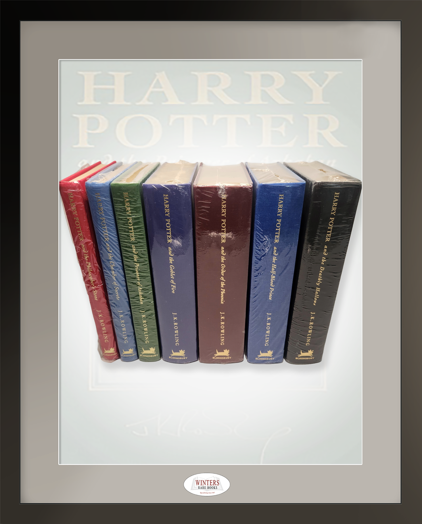 Complete set of Harry Potter DELUXE first editions, first printings – NEAR PRISTINE
