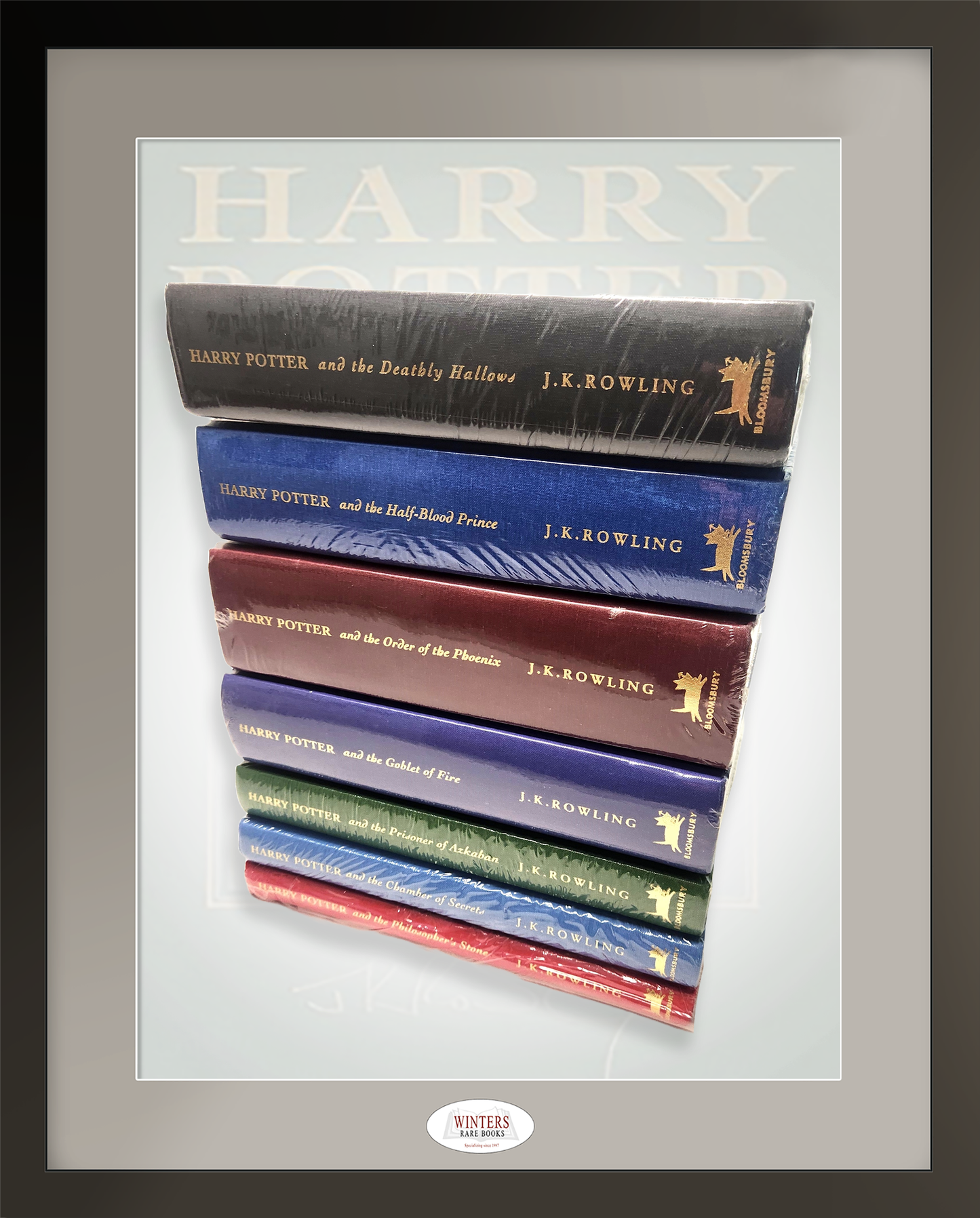 Complete set of Harry Potter DELUXE first editions, first printings – NEAR PRISTINE
