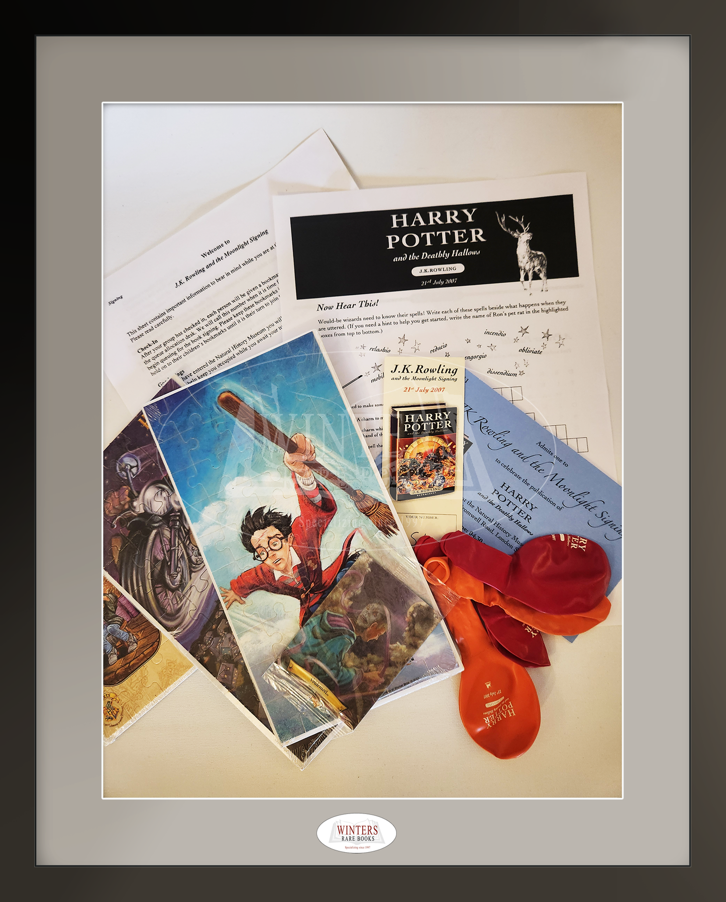 Harry Potter and the Deathly Hallows – Inscribed and Signed with Ephemera