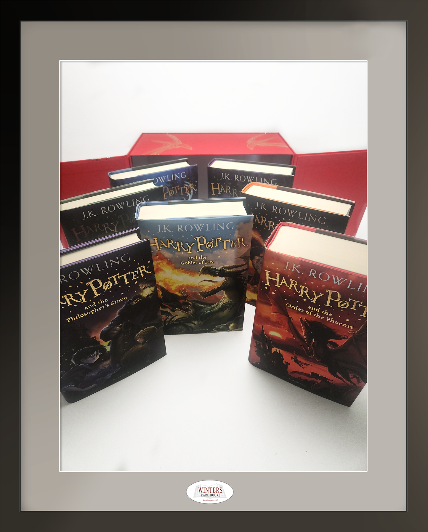 Truly unique (1/1) signed set of the second UK hardback edition of Harry Potter (illustrated by Jonny Duddle)