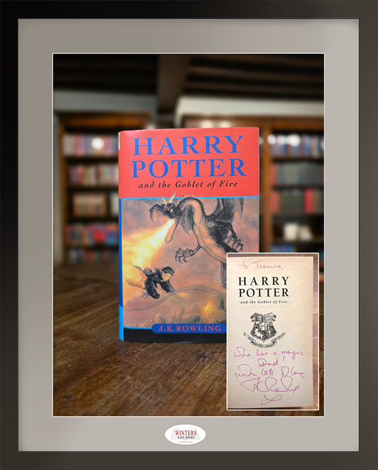 Harry P{otter and the Goblet of Fire inscribed Ted Smart first printing