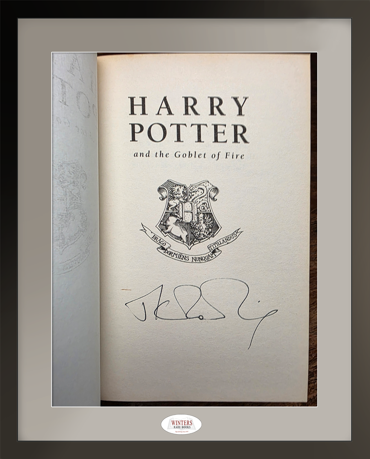 Harry Potter and the Goblet of Fire – Ultra rare (1/3) authentic signed first Ted Smart edition, first printing