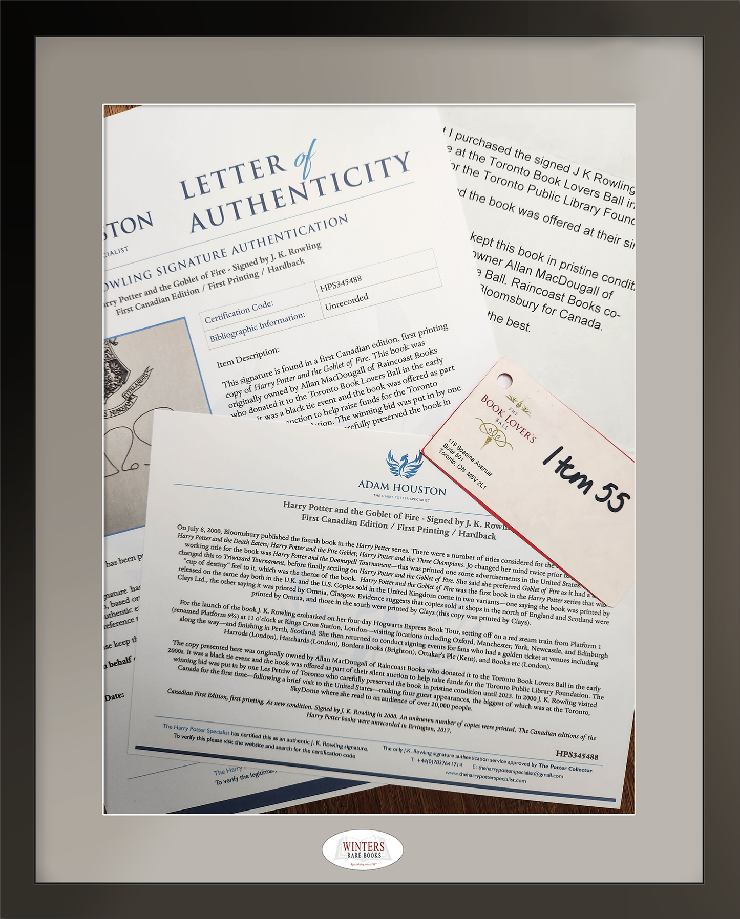 Pristine Canadian first printing of Harry Potter and the Goblet of Fire - signed