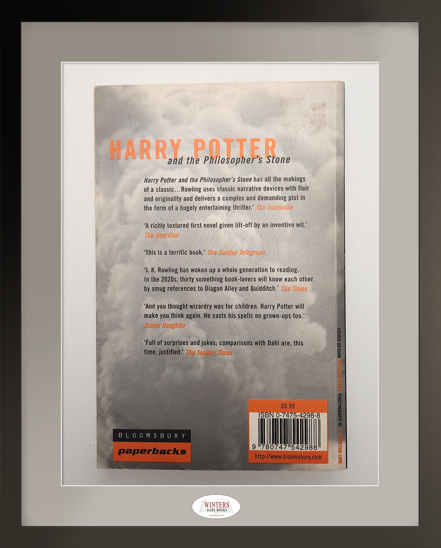 Harry Potter and the Philosopher’s Stone – 1st Adult Edition, 1st Printing