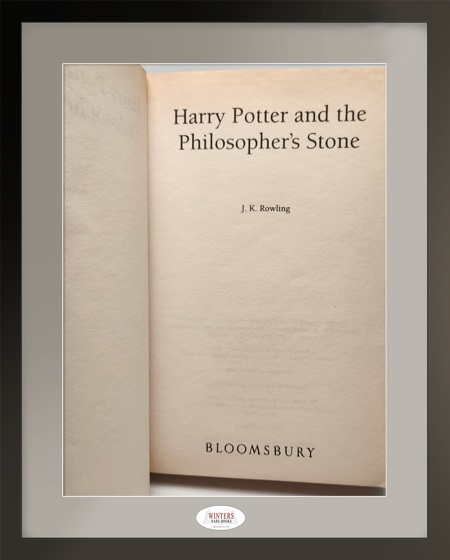 Harry Potter and the Philosopher’s Stone – 1st Adult Edition, 1st Printing