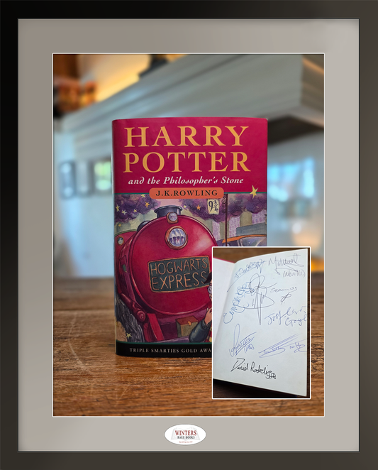 Harry P{otter and the Philosopher's Stone signed by main cast