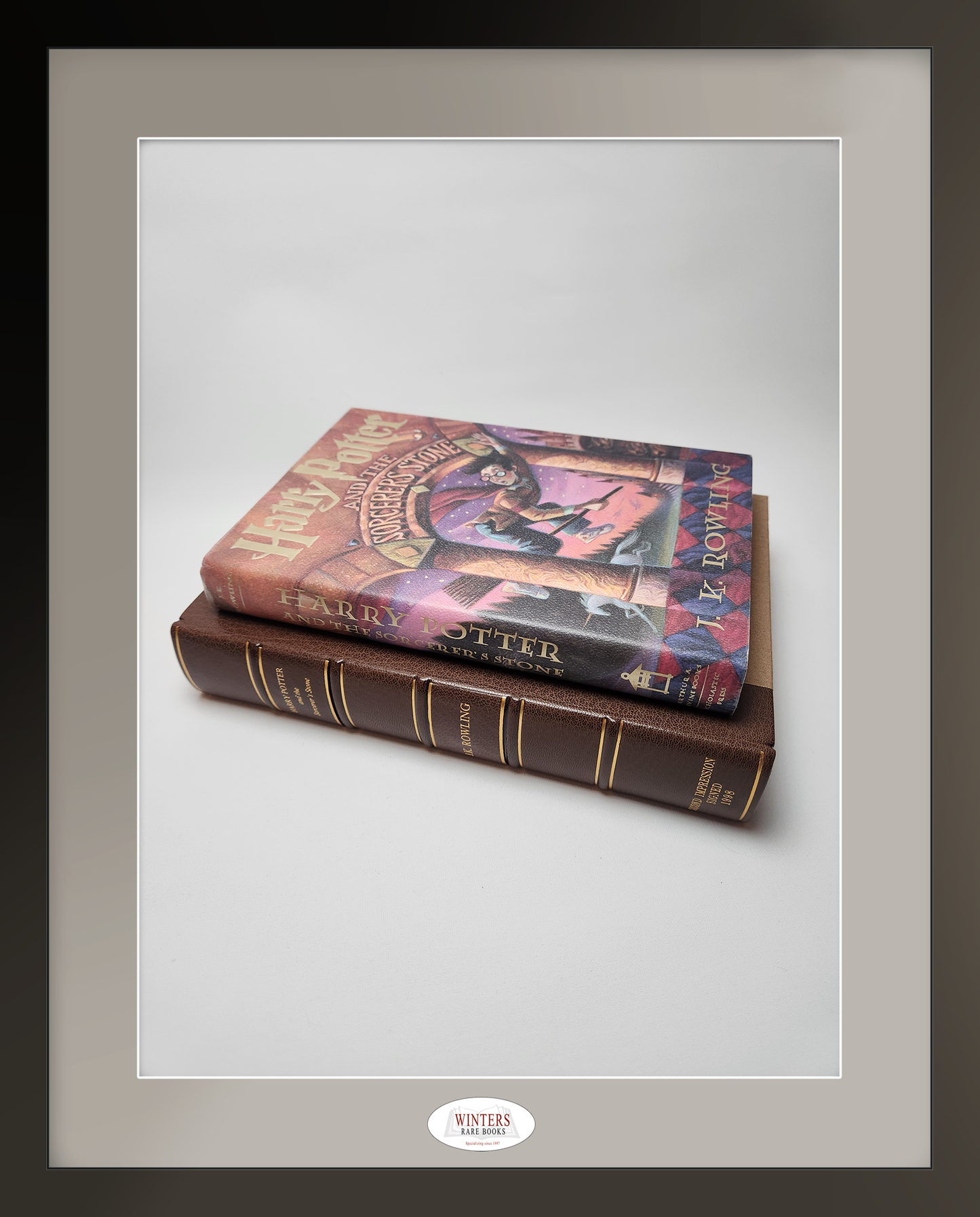 Harry Potter and the Sorcerer’s Stone (USA-adapted title of Harry Potter and the Philosopher’s Stone) – signed in year of publication 1998