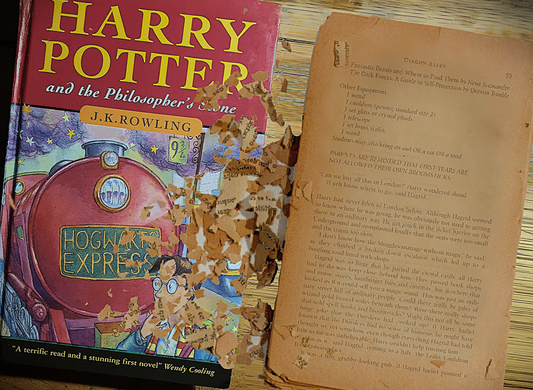 The decaying of a Harry Potter book