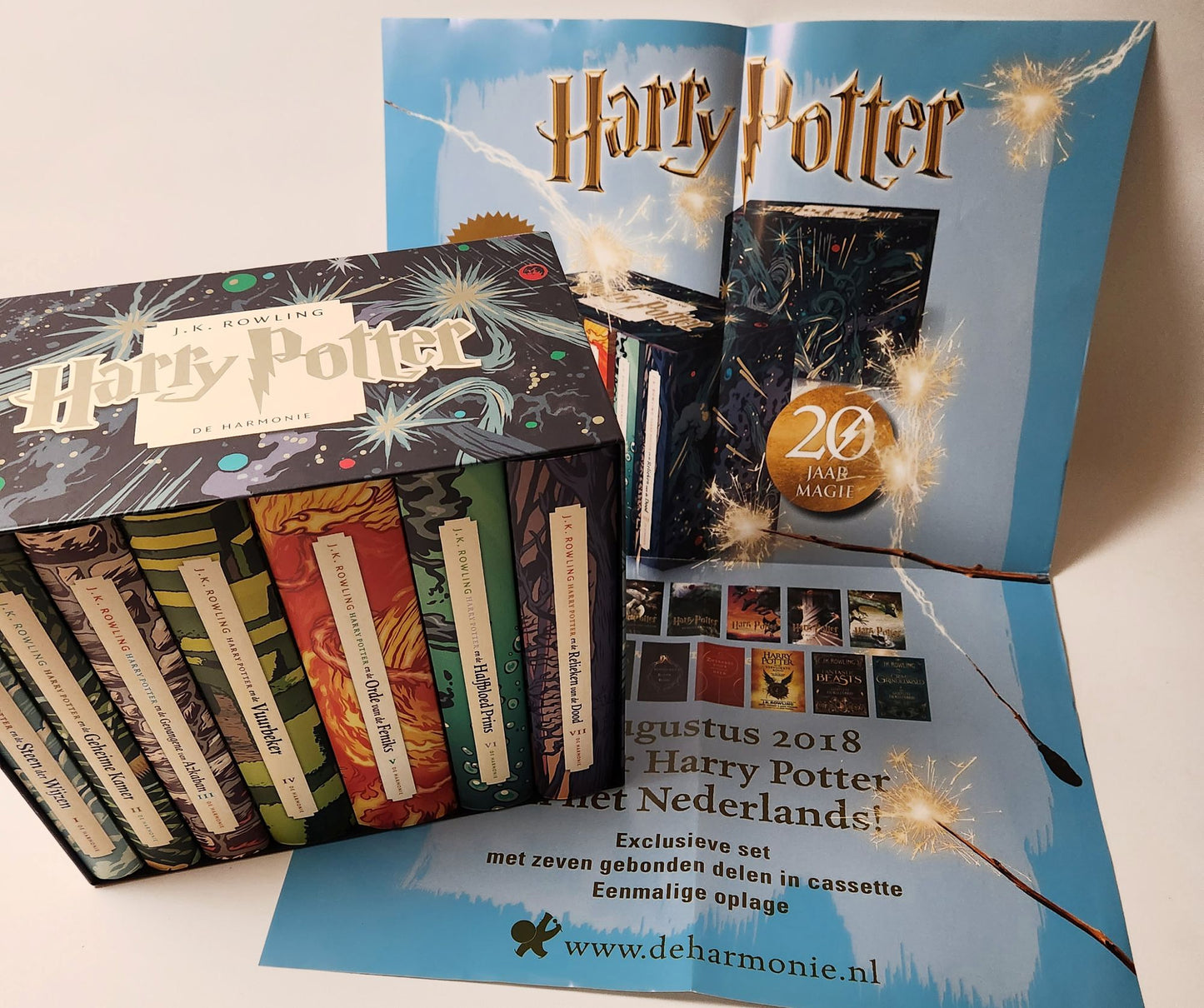 Limited Edition Dutch Harry Potter 20th Anniversary set with promotional poster