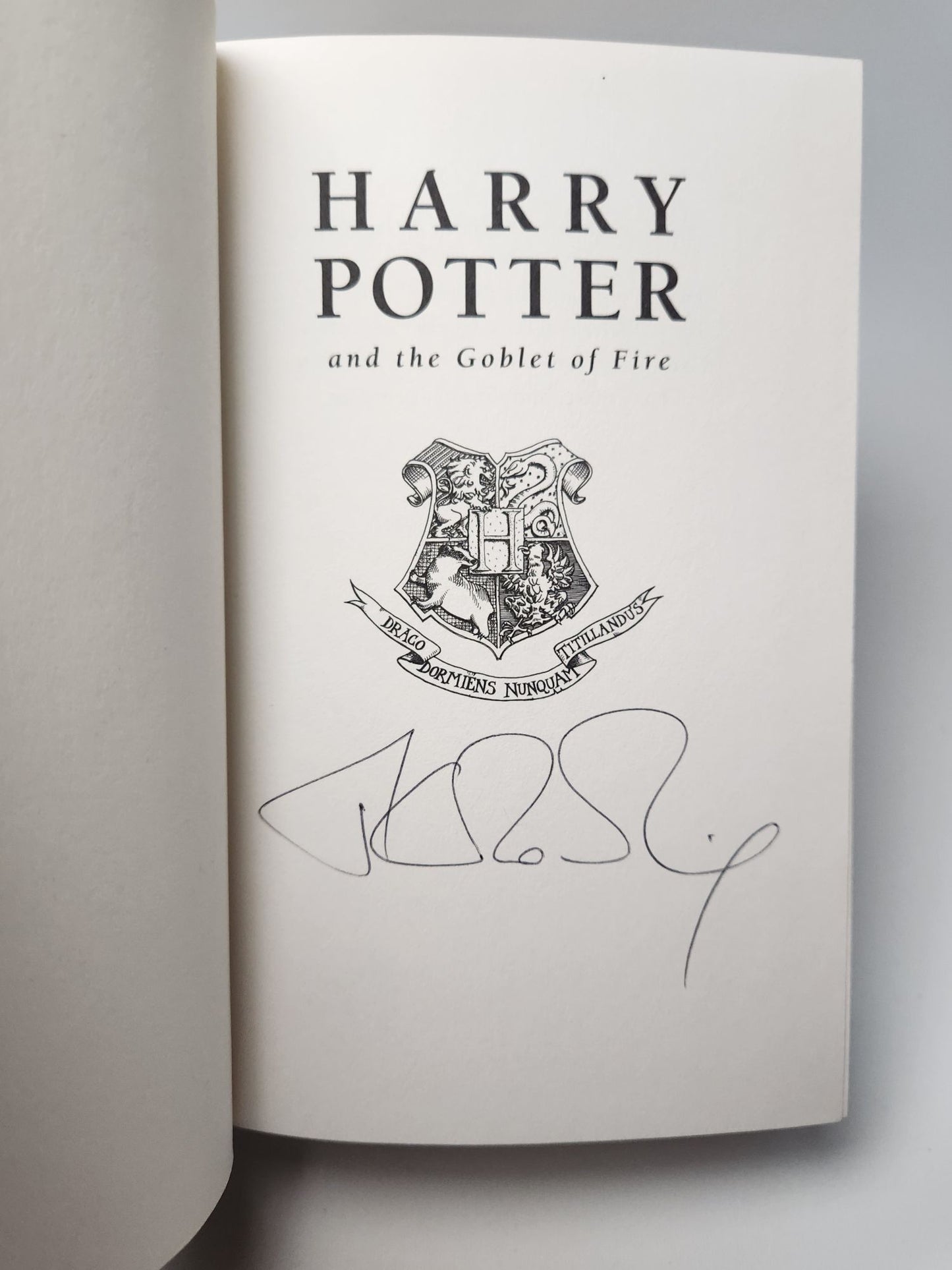 Harry Potter and the Goblet of Fire - Signed Canadian first edition, first printing