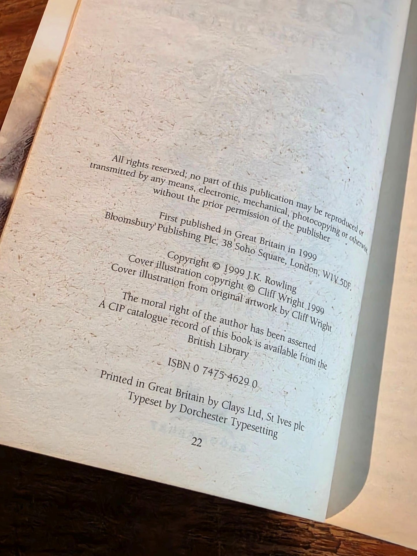 Harry Potter & the Prisoner of Azkaban – Unique inside-out bound and misprinted copy