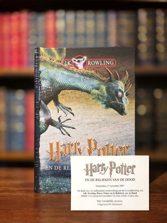 First Dutch printing Harry Potter and the Deathly Hallows - Publishers employee copy with promo set.