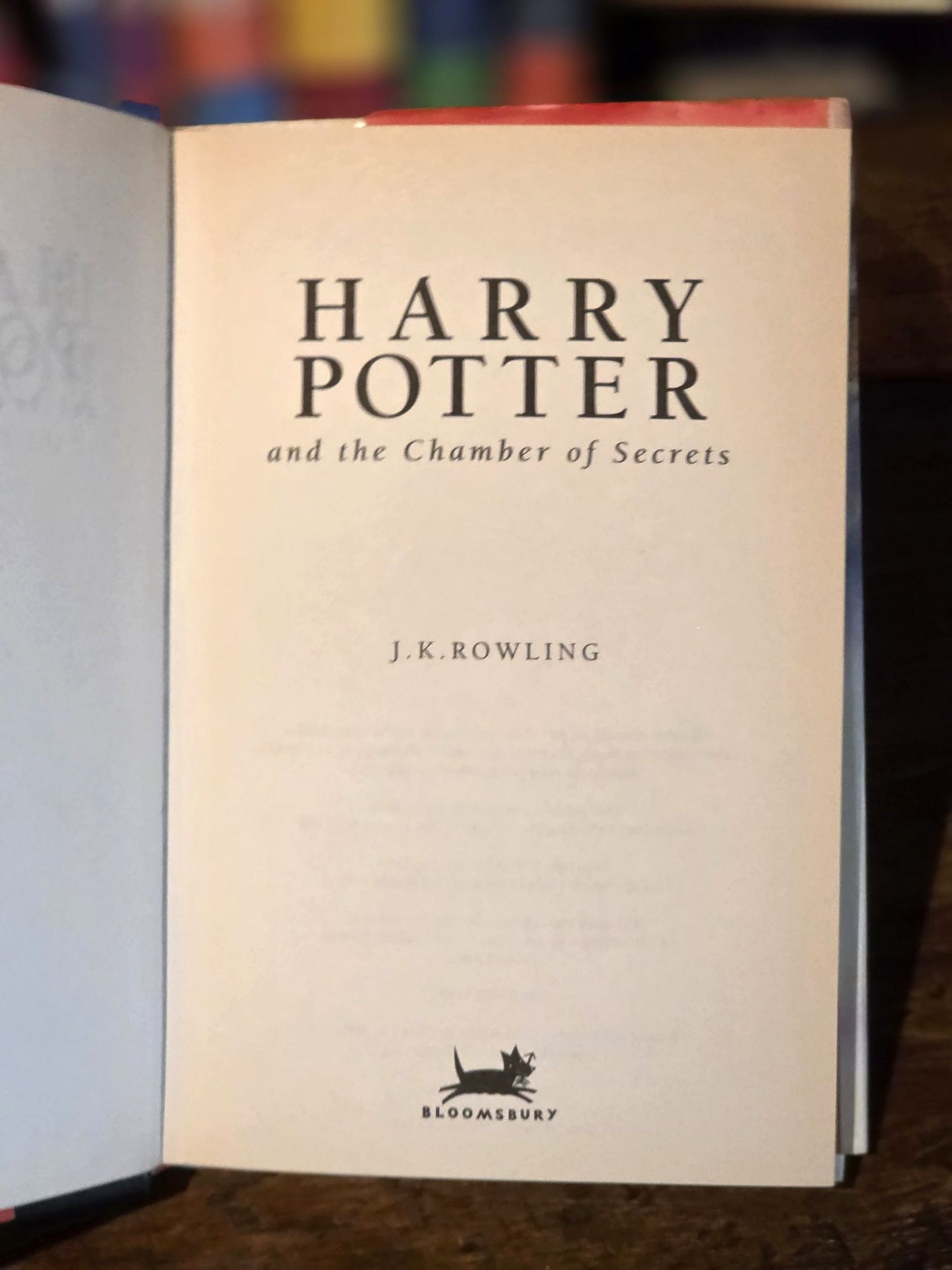 Harry Potter and the Chamber of Secrets - First Edition, First Printing