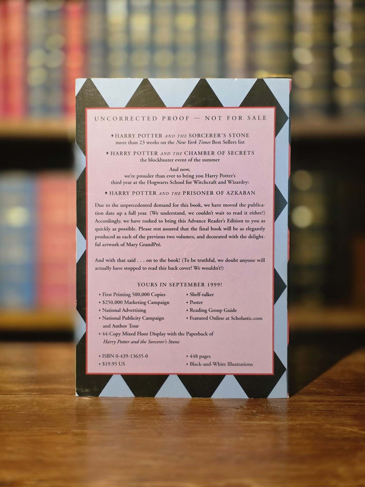 Near pristine Advanced Reader Copy (ARC) of Harry Potter and the Prisoner of Azkaban