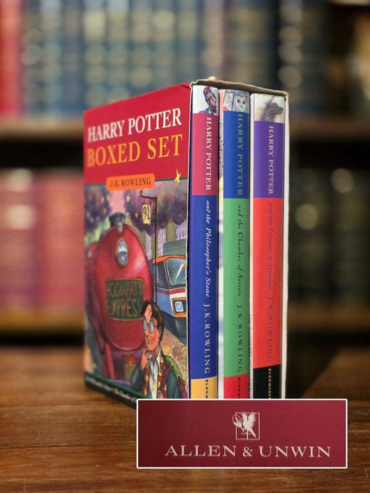 Australian Harry Potter book set wit Allen and Unwin error