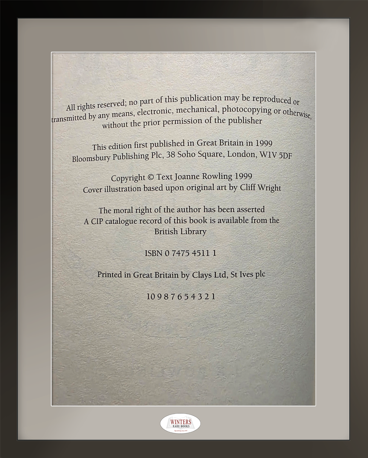 Harry Potter and the Prisoner of Azkaban - Deluxe edition, first printing, signed