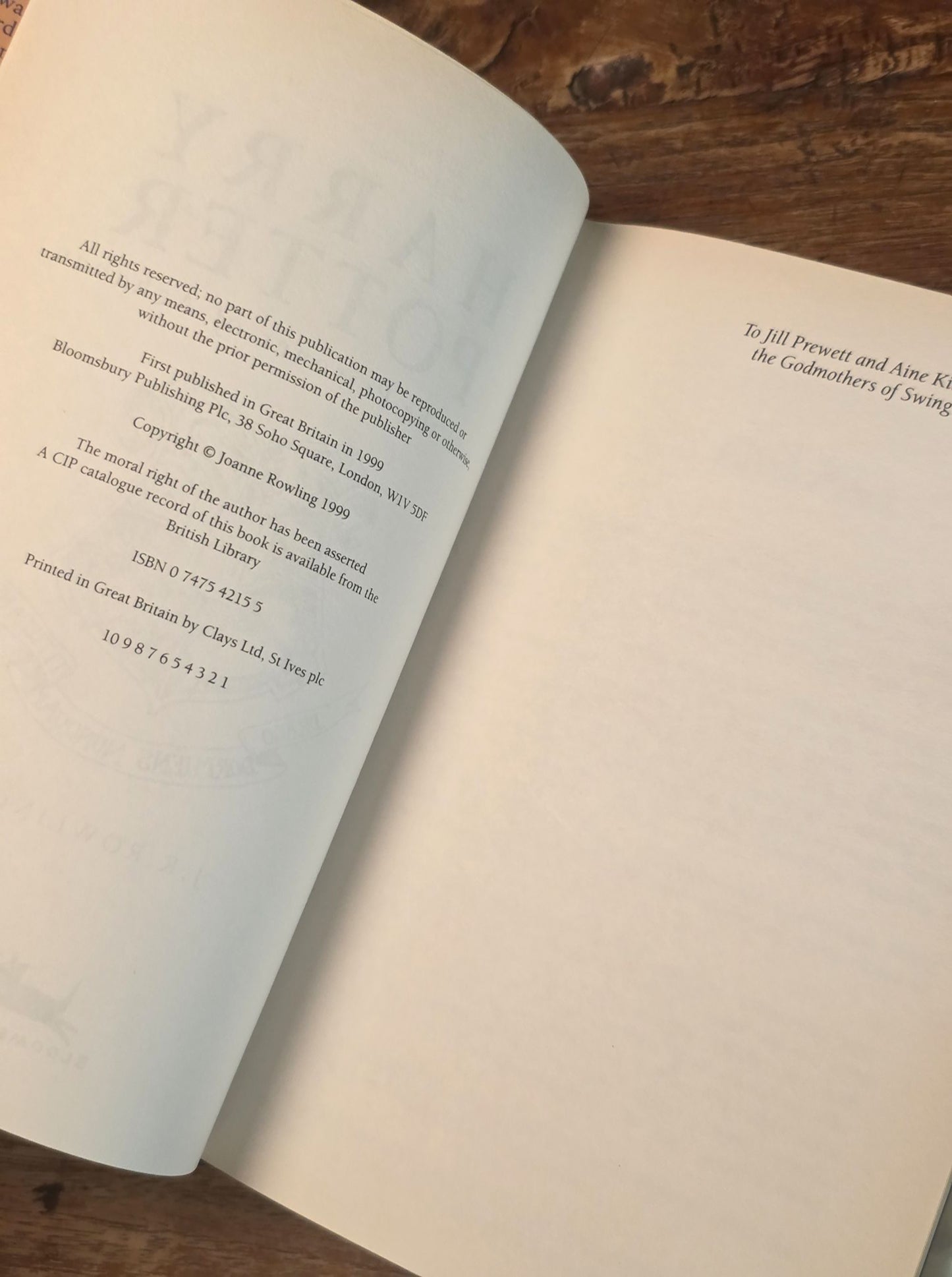 Harry Potter and the Prisoner of Azkaban first edition, first printing, first state