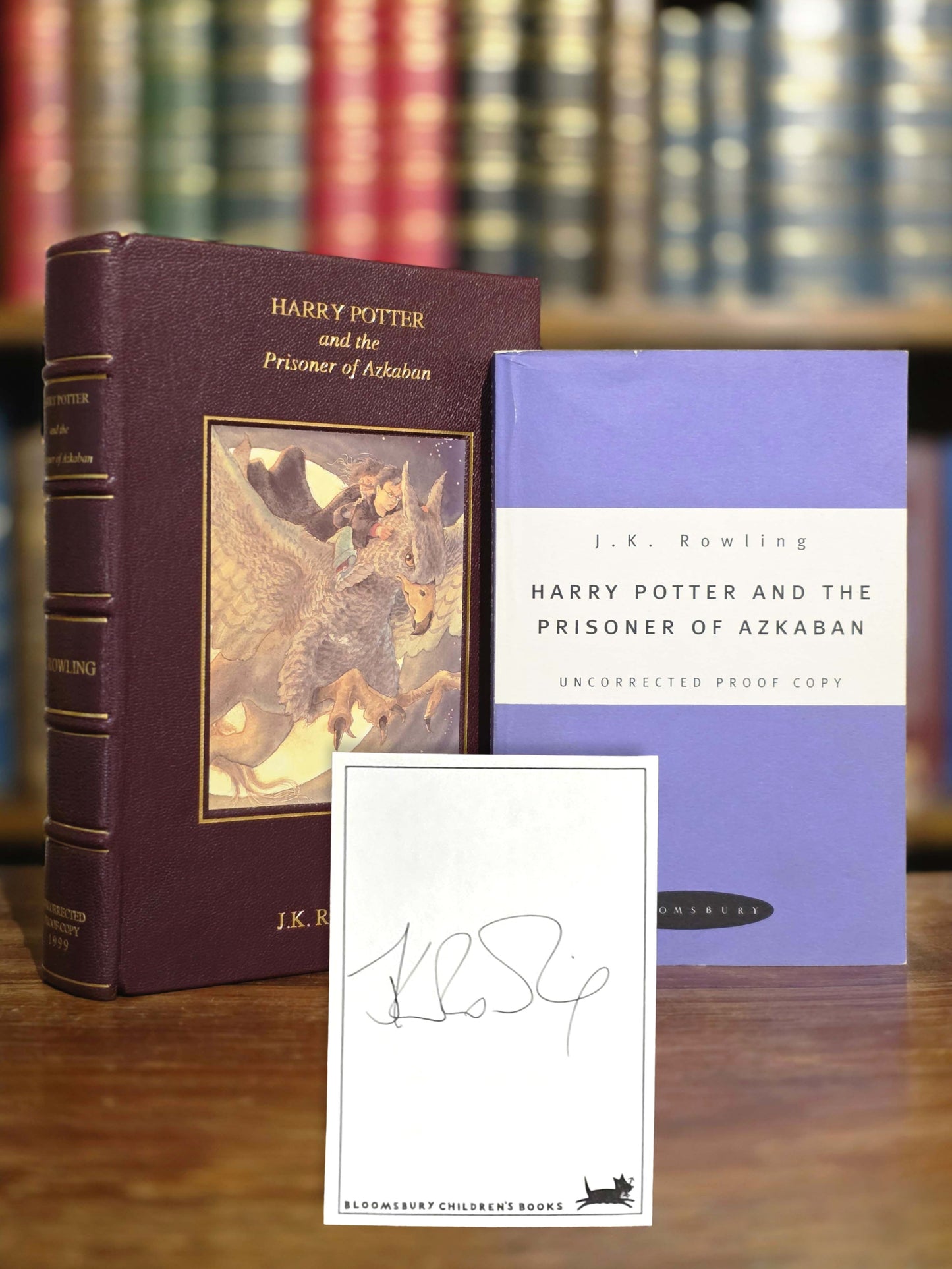 Harry Potter and the Prisoner of Azkaban - Uncorrected Proof Copy (Purple Variant) - Signed Bloomsbury Bookplate