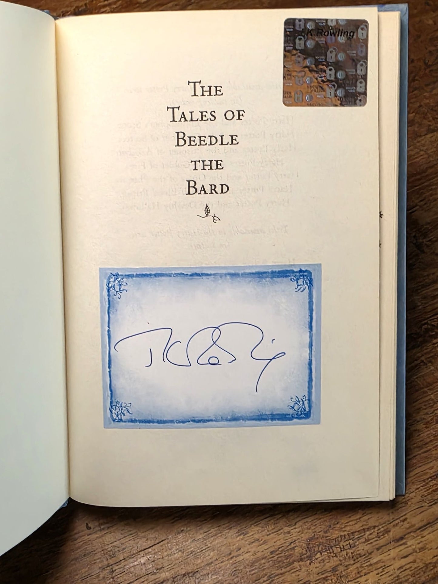 The Tales of Beedle the Bard – Signed on a scarce bookplate