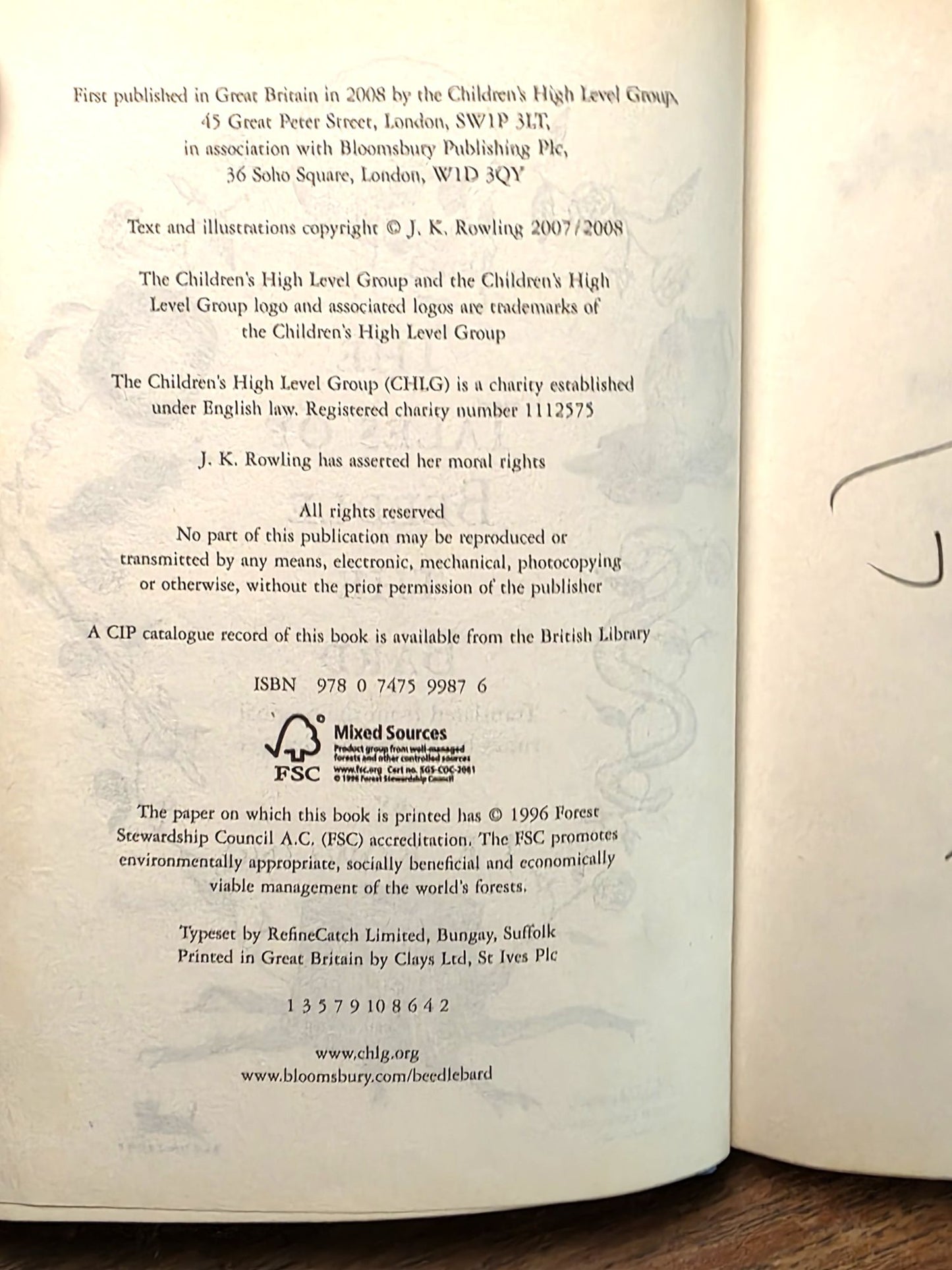 The Tales of Beedle the Bard - Scarce (1/200) authentic signed copy