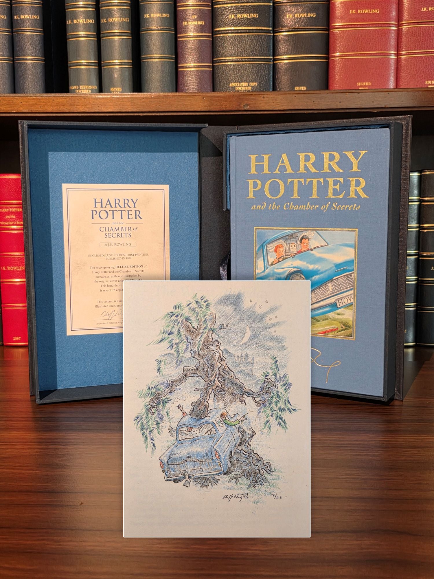 Harry Potter and the Chamber of Secrets – one of 25 hand-illustrated copies by Cliff Wright