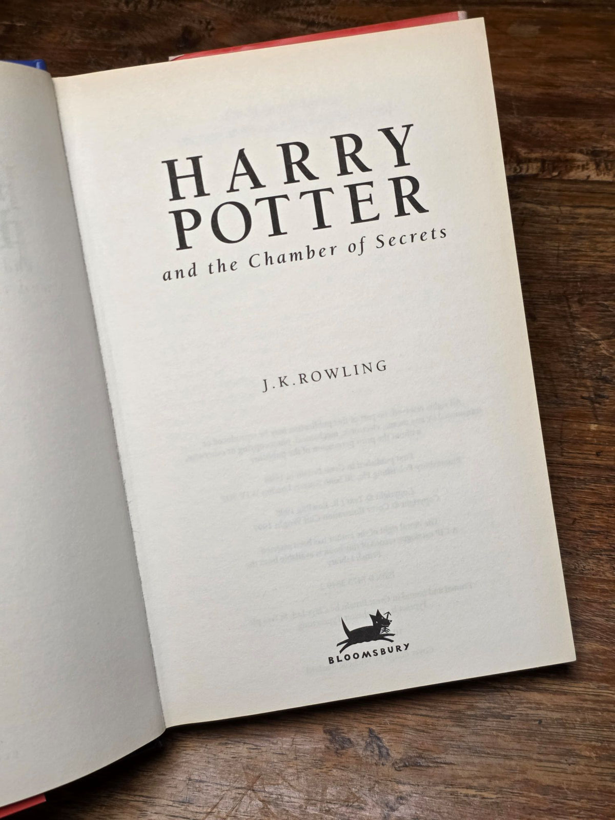 Harry Potter and the Chamber of Secrets -- First UK edition, second hardback printing – One of only 200 copies
