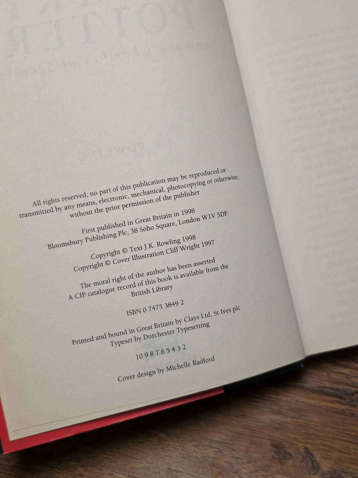 Harry Potter and the Chamber of Secrets -- First UK edition, second hardback printing – One of only 200 copies