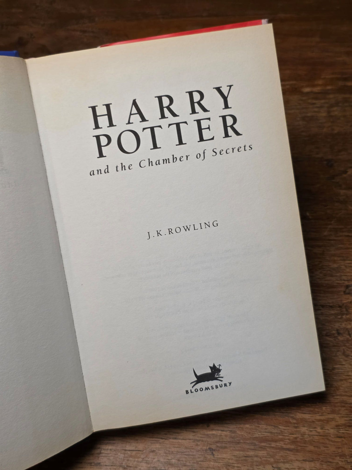 Harry Potter and the Chamber of Secrets – First UK edition, fourth hardback printing