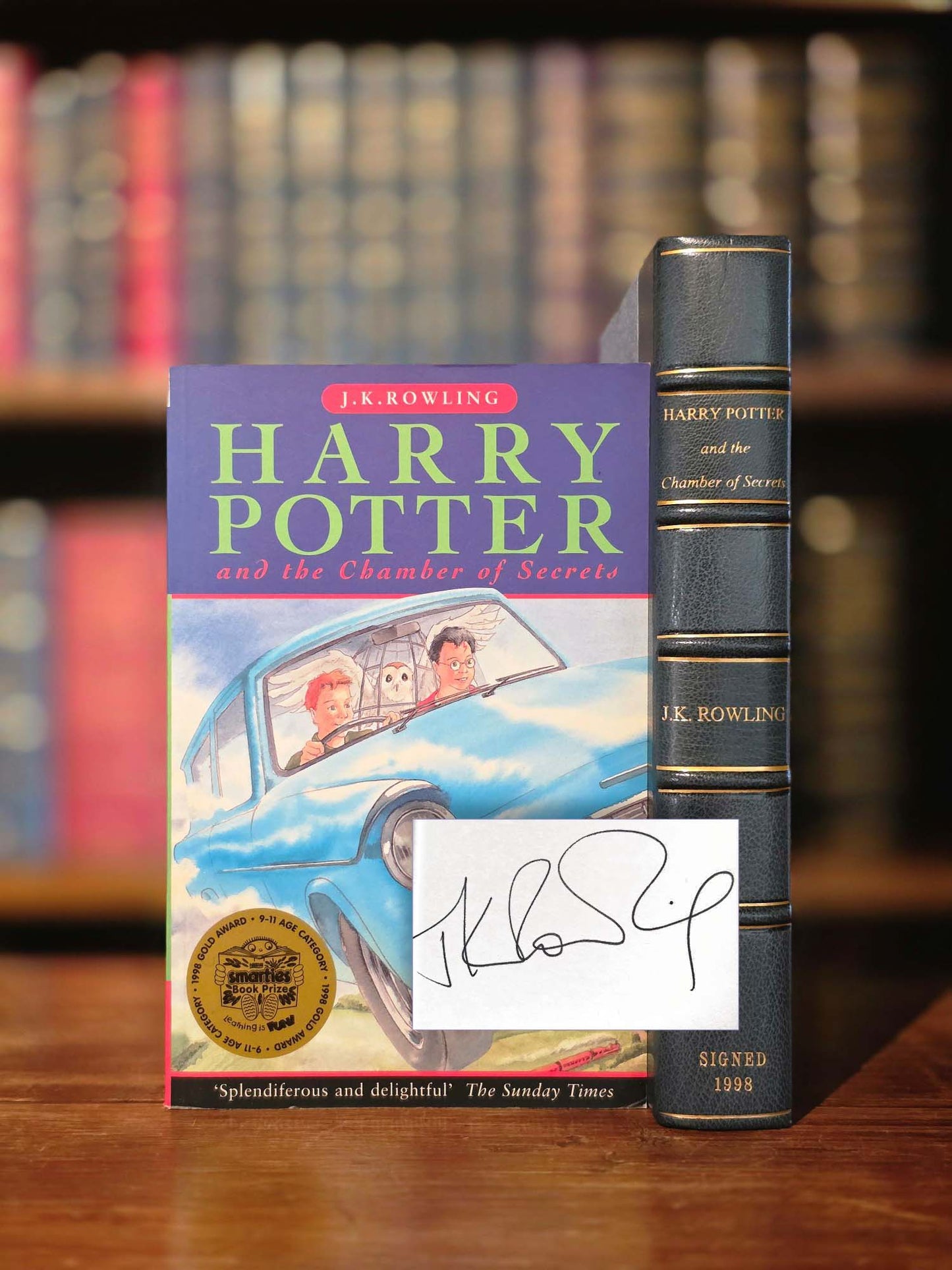 Harry Potter and the Chamber of Secrets – Near pristine signed first edition, first printing 