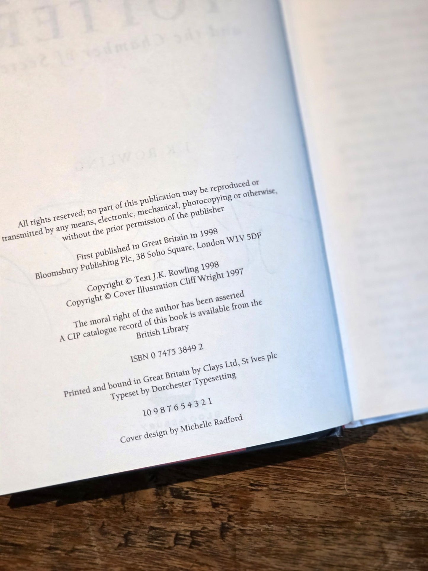 Harry Potter and the Chamber of Secrets First Printing – Signed