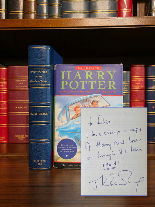 Harry Potter and the Chamber of Secrets - first printing with a charming personal inscription by J.K. Rowling