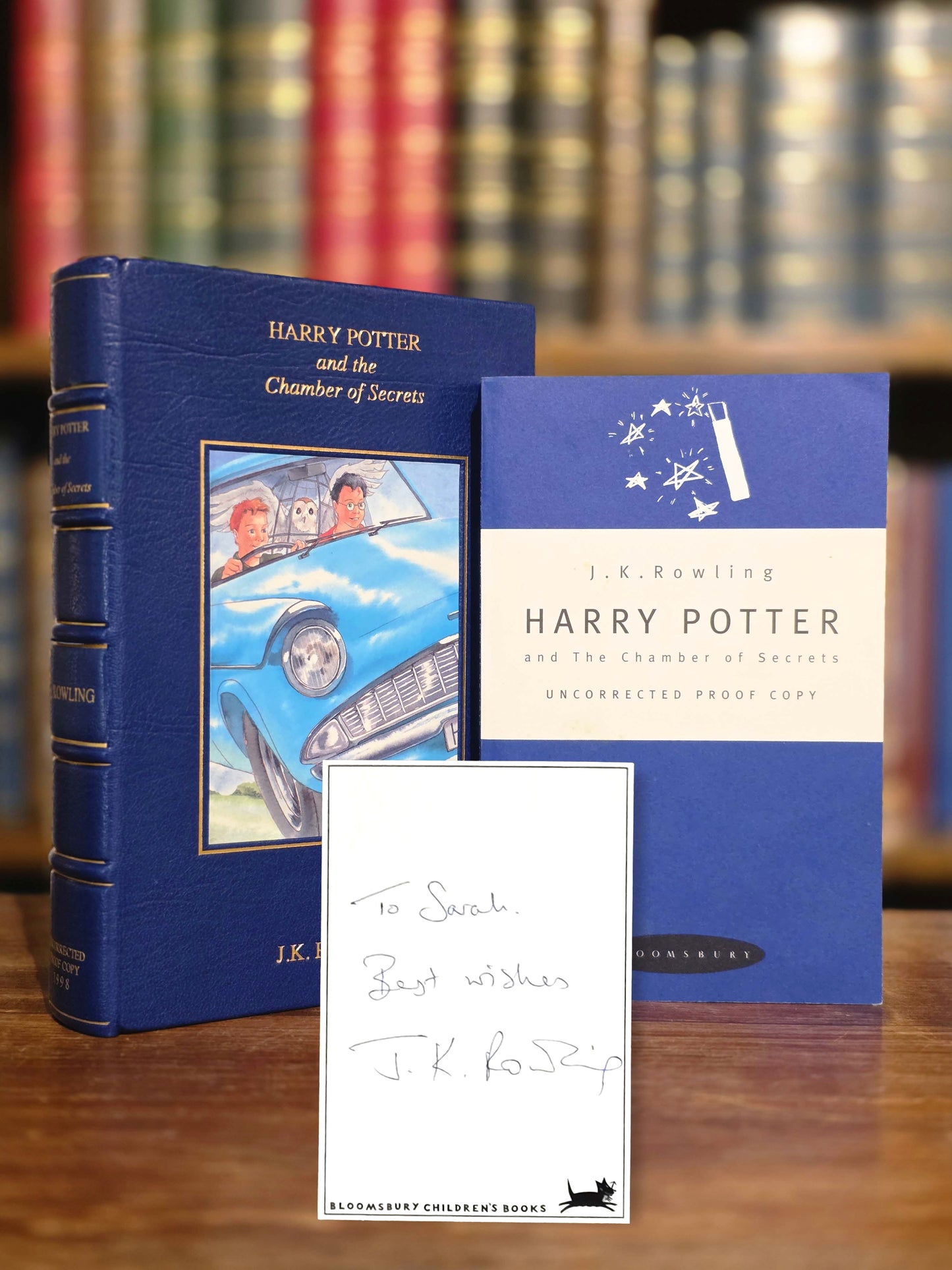 Harry Potter and the Chamber of Secrets - Uncorrected Proof Copy - Bloomsbury Bookplate