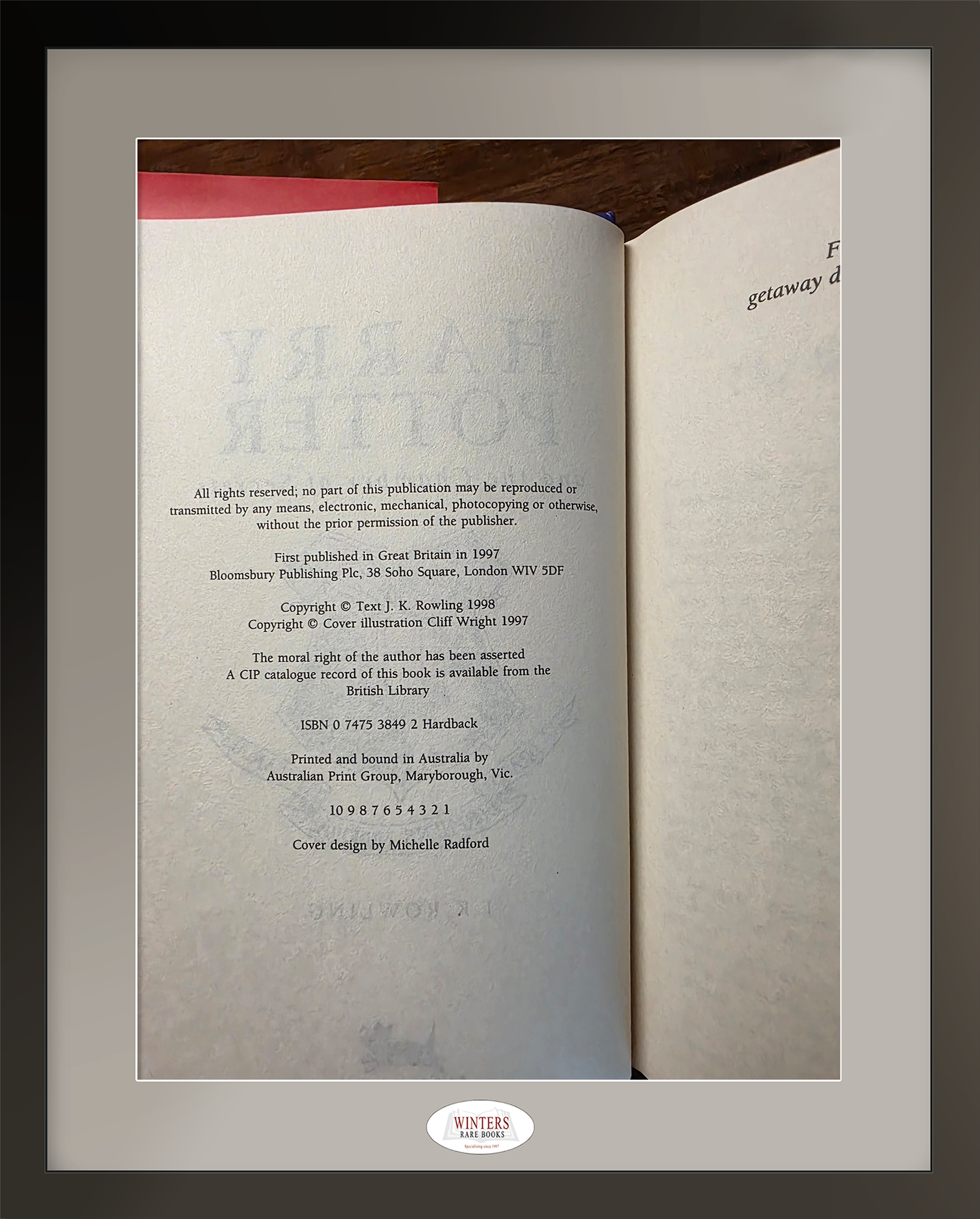 Harry Potter and the Chamber of Secrets  - Scarce first Australian edition, first  hardback printing.