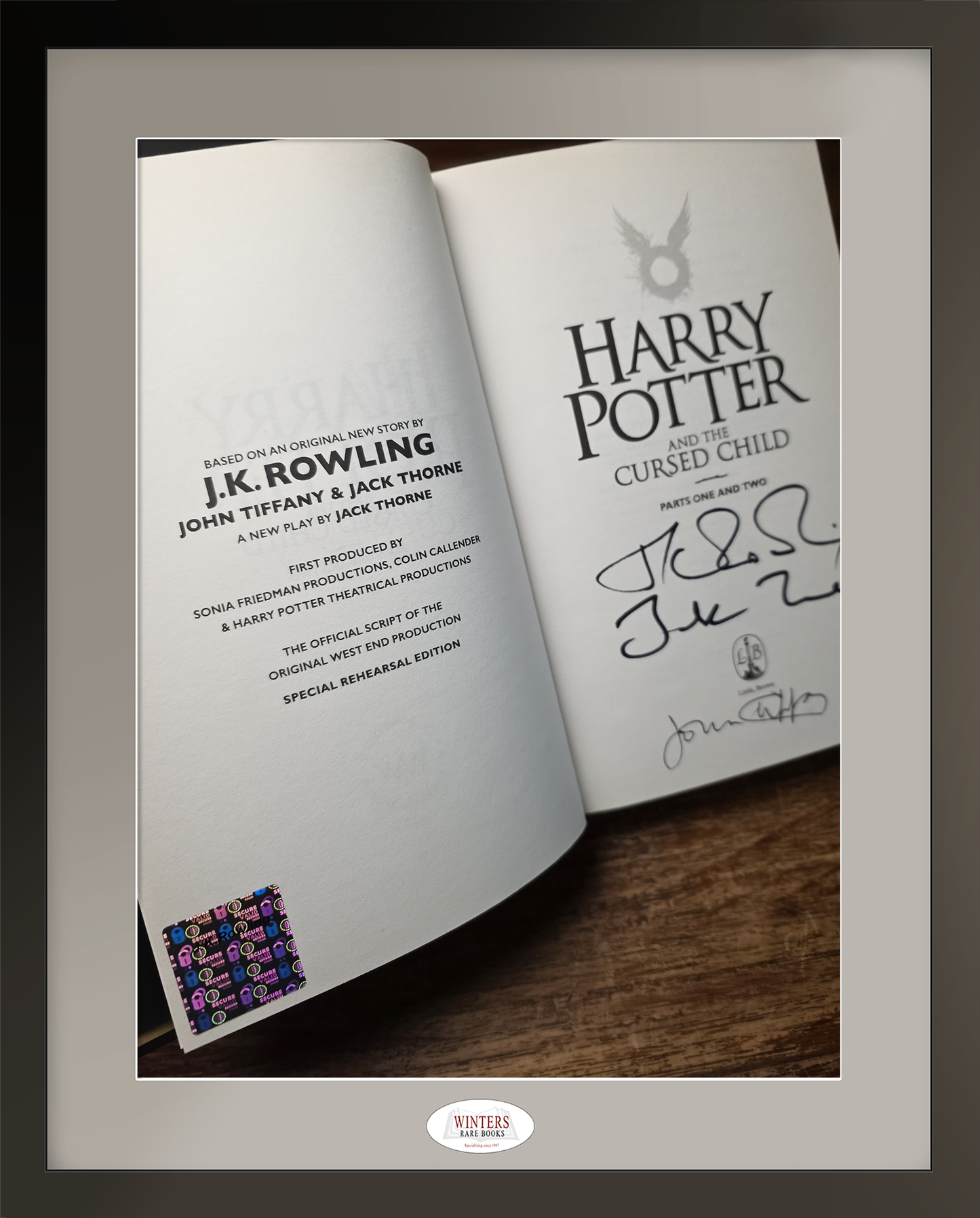 Harry Potter and the Cursed Child – Triple Signed Association Copy