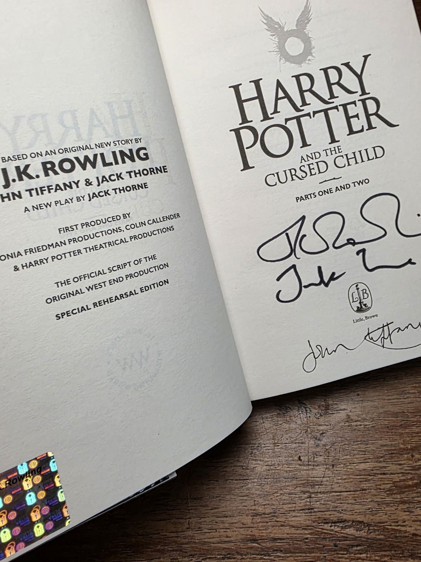 Harry Potter and the Cursed Child – Signed by J.K. Rowling, John Tiffany & Jack Thorne