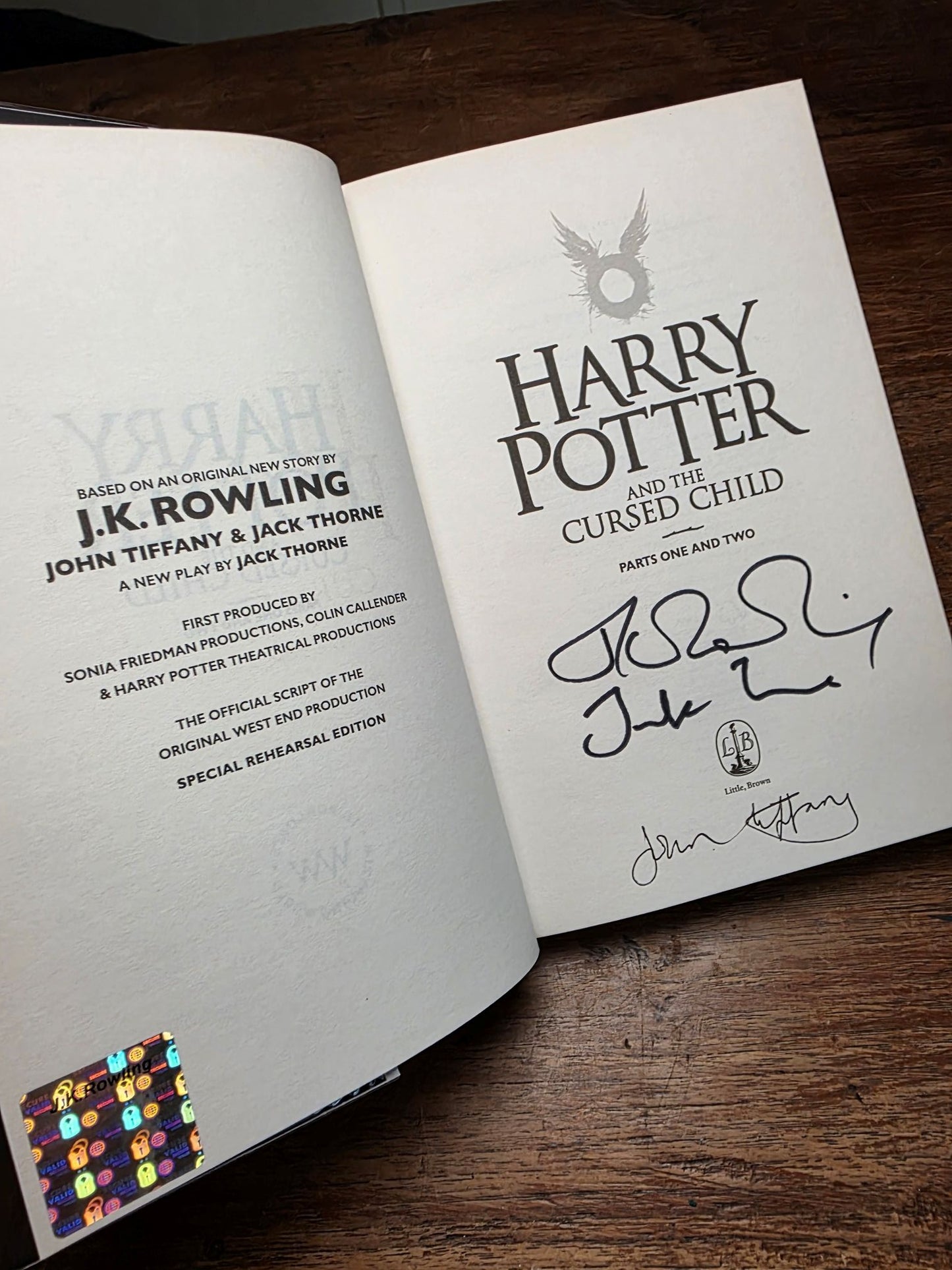 Harry Potter and the Cursed Child – Signed by J.K. Rowling, John Tiffany & Jack Thorne