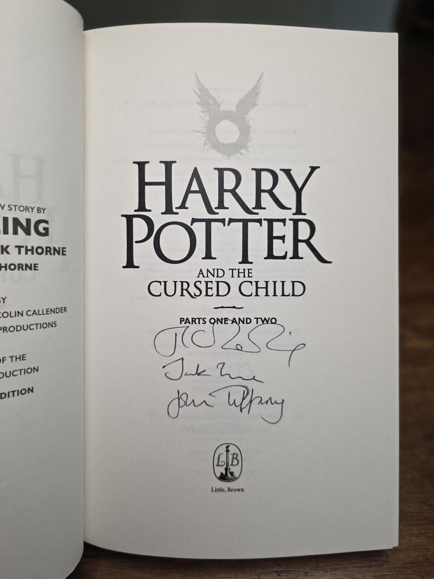 Harry Potter and the Cursed Child - Triple signed first printing