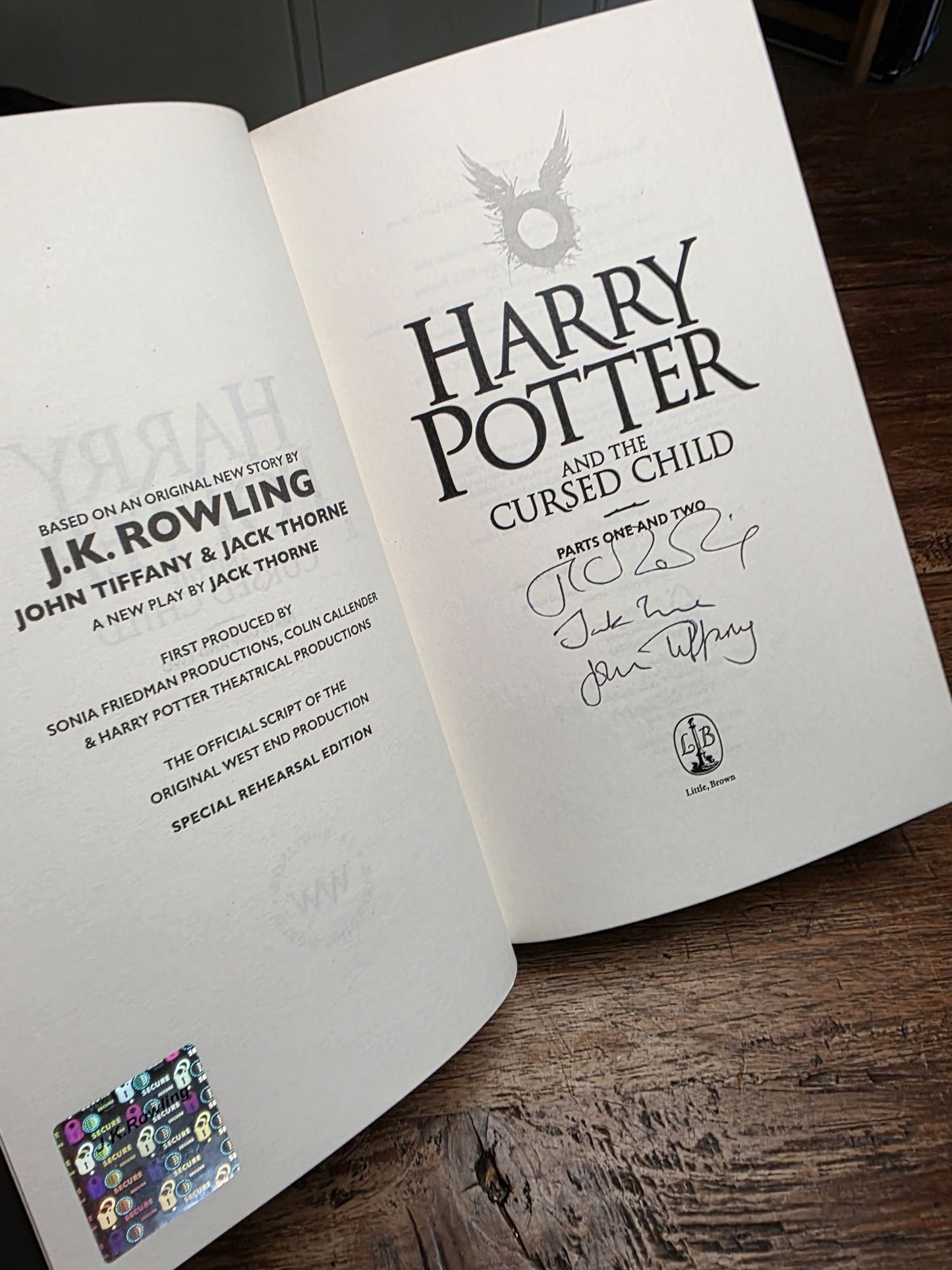 Harry Potter and the Cursed Child - Triple signed first printing