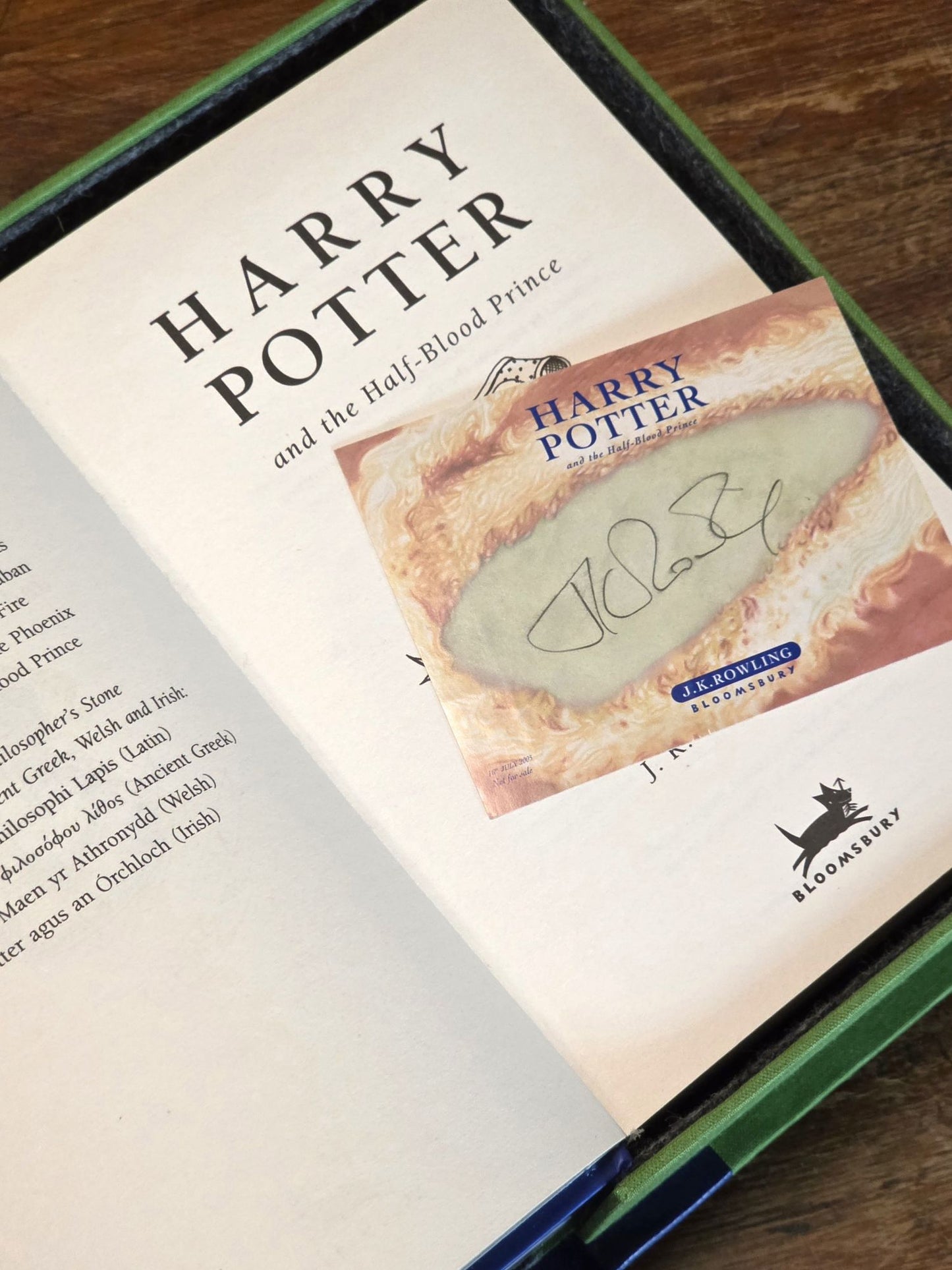 The Harry Potter series: A complete set of signed Bloomsbury first edition hardbacks