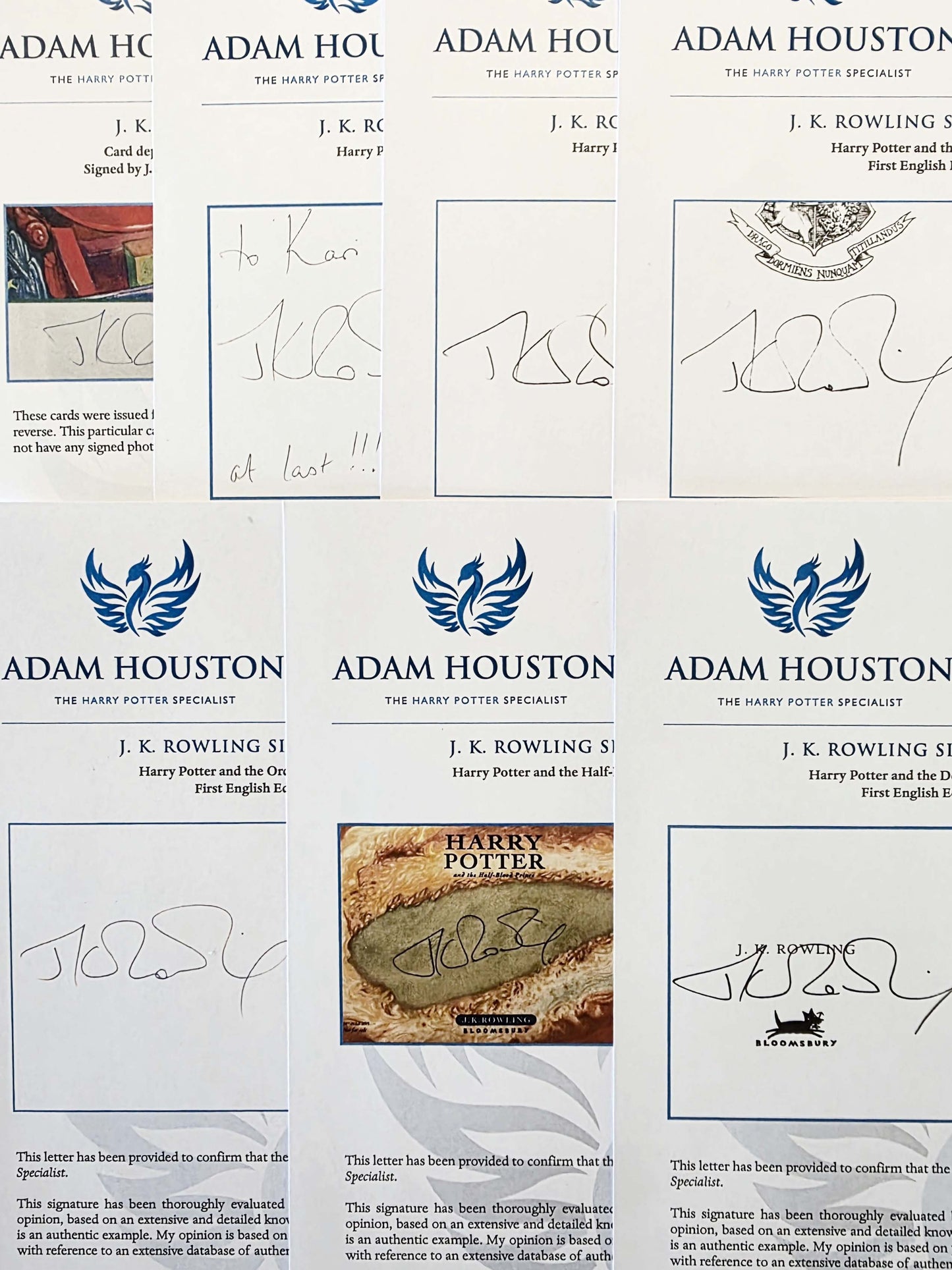 The Harry Potter series: A complete set of signed Bloomsbury first edition hardbacks