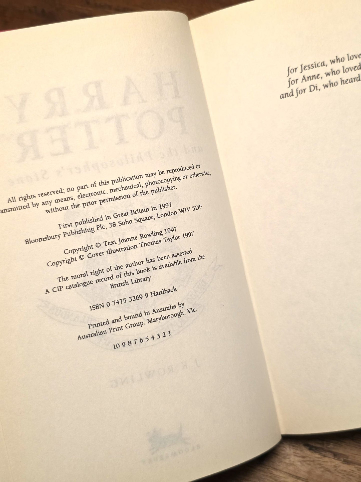 THE HARRY POTTER SERIES - Full set of original hardback first editions,first printings