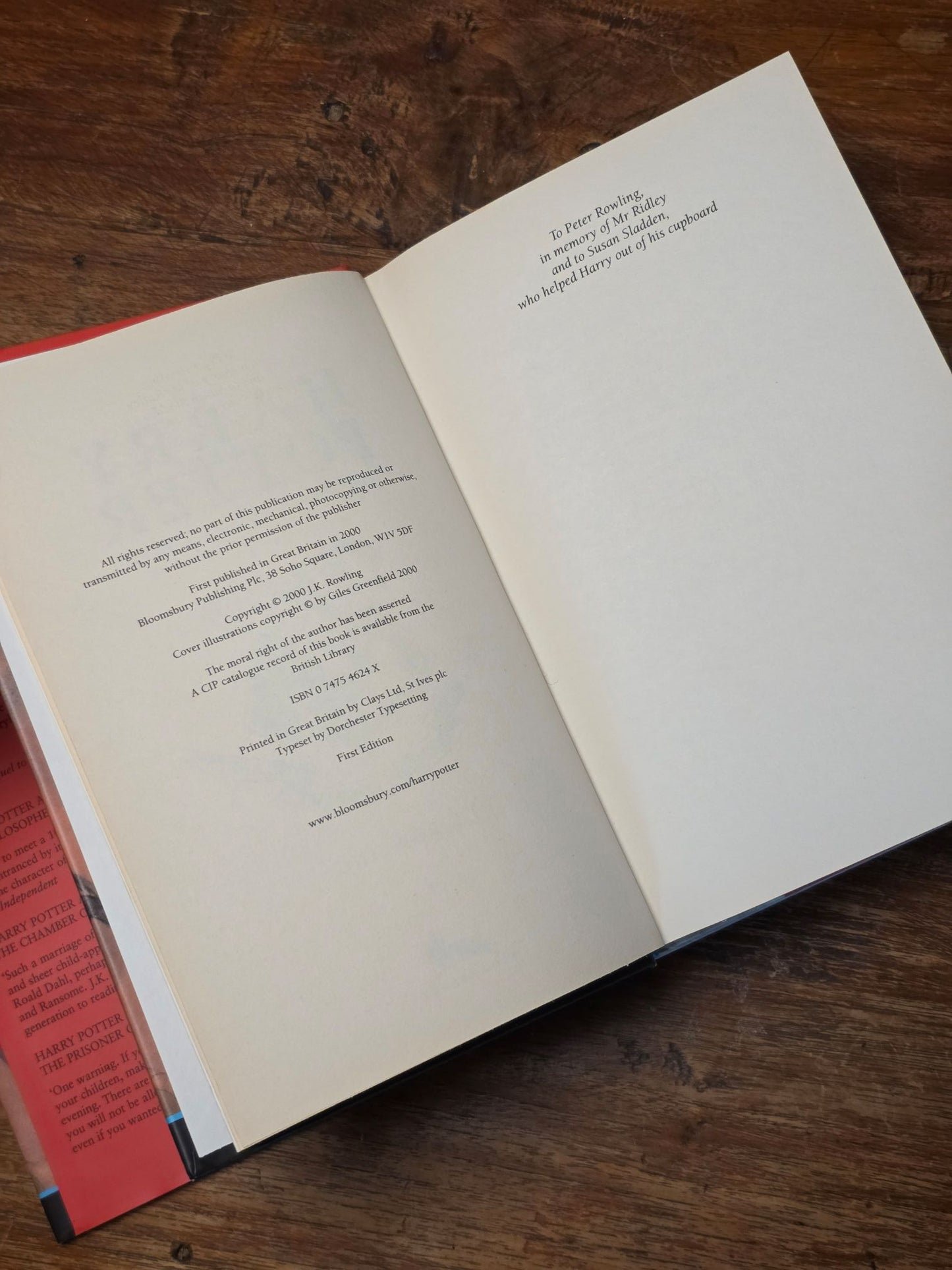 THE HARRY POTTER SERIES - Full set of original hardback first editions,first printings