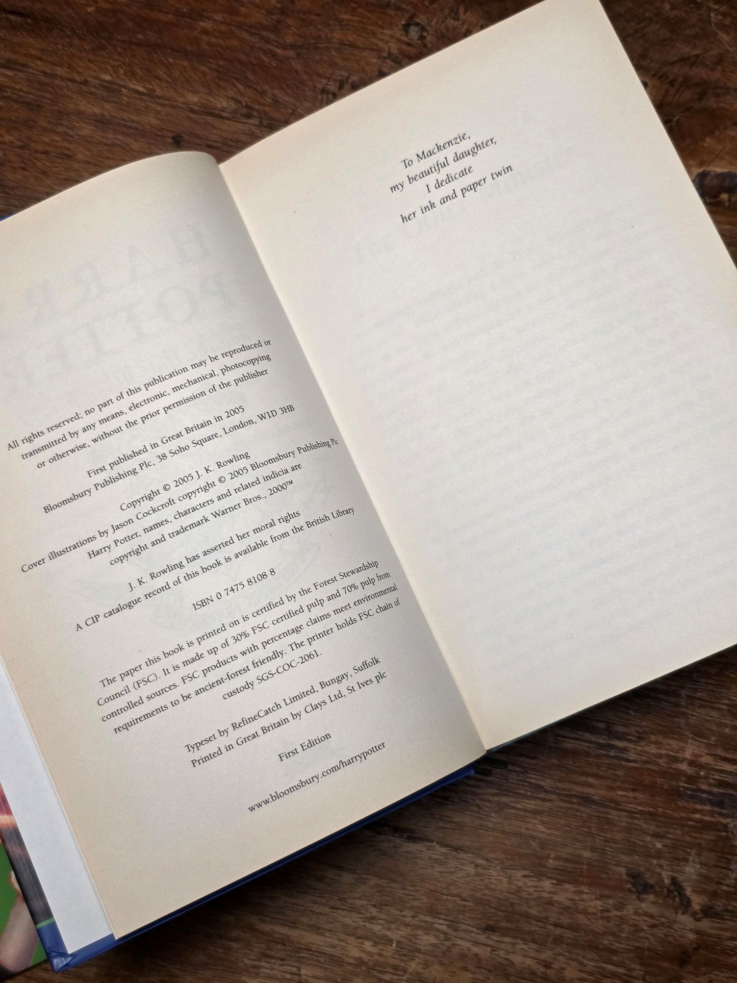 THE HARRY POTTER SERIES - Full set of original hardback first editions,first printings