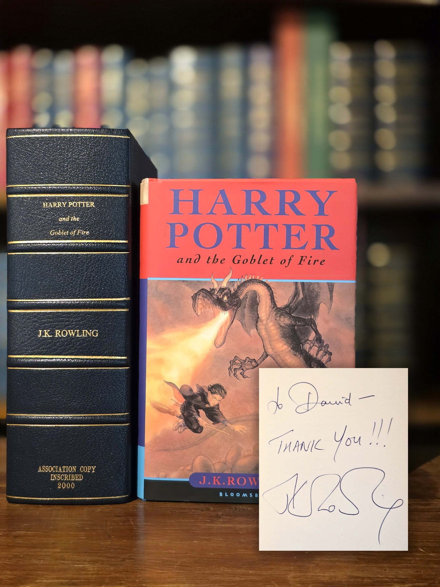 Harry Potter and the Goblet of Fire – inscribed association copy