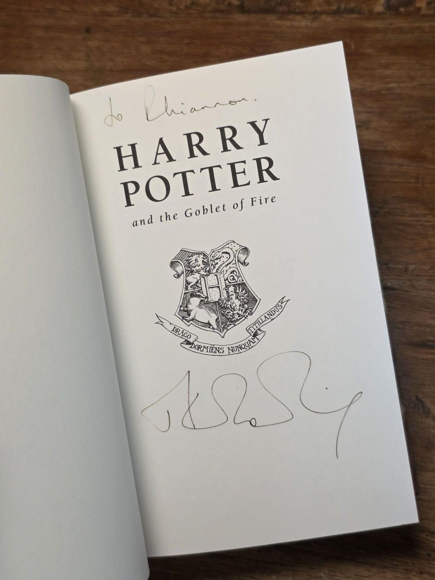 First Canadian Edition of Harry Potter and the Goblet of Fire - Exceptionally scarce inscribed copy